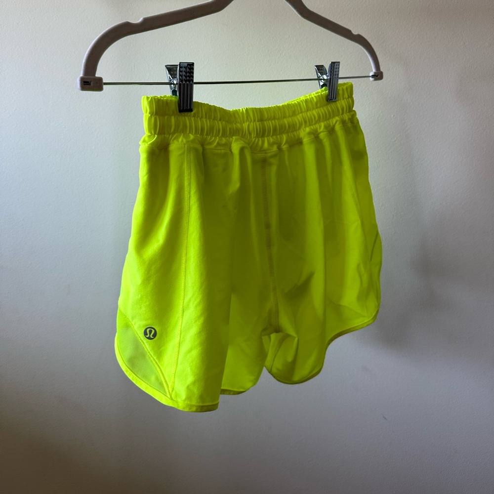 Lululemon Neon Yellow Running Shorts
